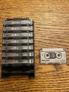 8 Philips Speech Dictation Mini Cassette w/ File Clip - 1 X 30 Minute (LFH0005)