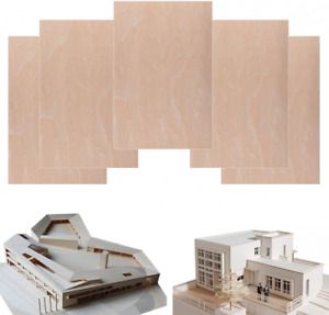 5 Pack Basswood Sheets 1/16 x 8 x 12 Inch, Thin Plywood Wood for...