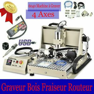 CNC ROUTER ENGRAVER MACHINE ENGRAVING DRILLING 3 AXIS 6040 DESKTOP USB 1.5KW VFD