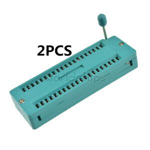 2PCS 40P ZIF ZIP DIP IC Multi-function Universal 40Pin Test Tester Board Socket