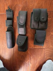 Duty Belt w/ Accessories Cuff Holster Police Security L big accessories lot