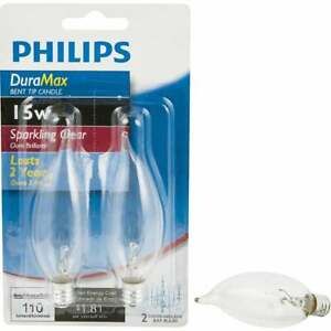 Philips 2pk 15w Clr Candflm Bulb 168112 Pack of 6