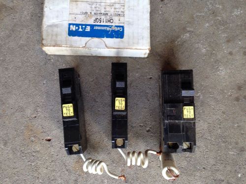 Sq d circuit breaker  gfi and one cutler hammer gfi for sale