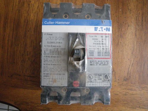 Cutler hammer fh360060a 3poles 60amp 600volt breaker for sale