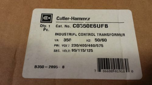 Cutler Hammer C0350E6UFB Transformer Pri 230/400/460/575 Sec 95/115/125 VA 350