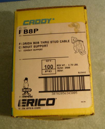 Erico Caddy FB8P Fl. Bob Thru Stud Cable 1/2&#034; Conduit Support  50Pcs. MIB