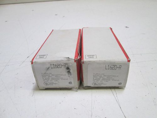 LOT OF 2 PASS &amp; SEYMOUR TURNLOK SINGLE RECEPTACLE L1620-R *NEW IN BOX*