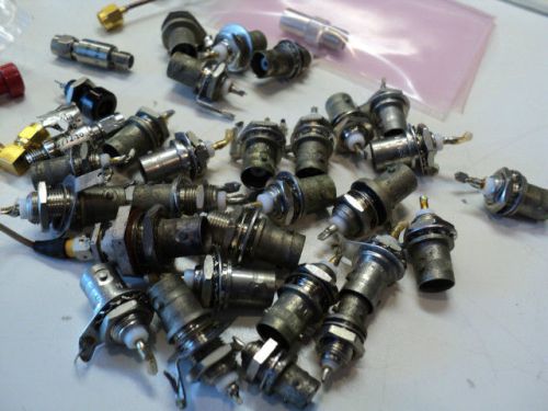 HEAP OF ASSORTED RF STEREO AND BNC CONNECTORS - SEE PICTURES