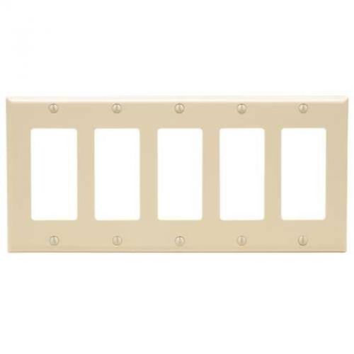 Deco wall plate 5-gang almond 602535 national brand alternative 602535 for sale