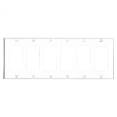 Deco Wall Plate 6-Gang White 602541 National Brand Alternative 602541