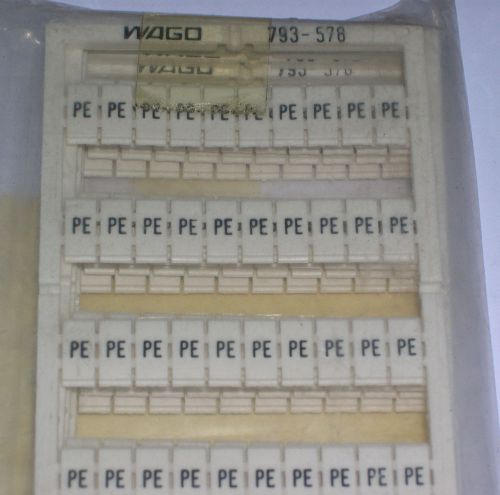 WAGO, TERMINAL BLOCK MARKERS, PE, 793-578, PACK OF 5 CARDS