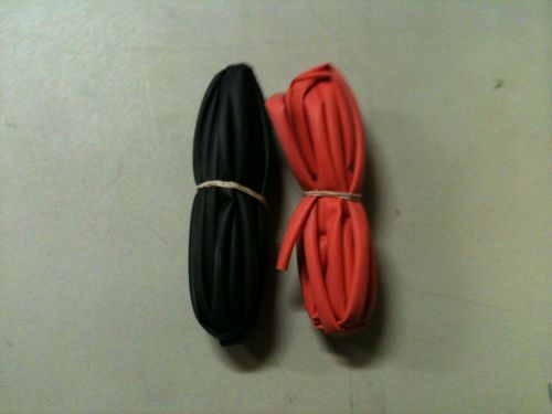 1/4&#034; id / 6.5mm thermosleeve red/black polyolefin 2:1 heat shrink tubing-10&#039;each for sale