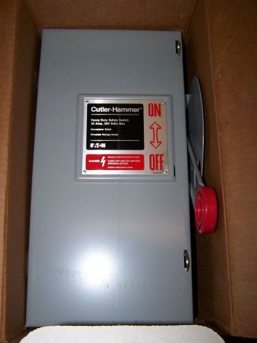 Cutler Hammer DH261UGK Heavy Duty Safety Switch 30 Amp 600V 2 Pole NEMA 1 New