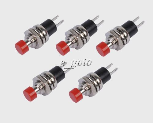 5pcs Red Mini Lockless Momentary ON/OFF Push button Switch Precise