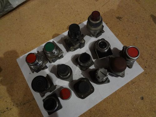 Mixed lot of (14) push button swithes for sale