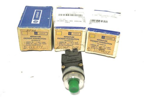 3 new general electric  cr104a8105 green pushbutton 150v for sale
