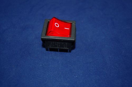 5 Pcs RED Light Illuminated 2 Position  Rocker Switch 6  Pin 24V AC/DC