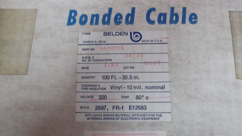 FLAT RIBBON CABLE NEW  24  GUAGE  16   CONDUCTORS MADE BY BELDEN 100 FOOT ROLLS