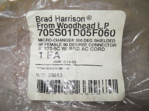 (i2) 1 new brad harrison 705s01d05f060 micro-change cordset for sale