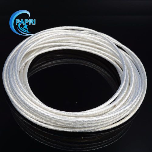 32.8ft  6.0mm2 awg 09-10 audio diy teflon occ brass silver plated wire 0.37mmx49 for sale