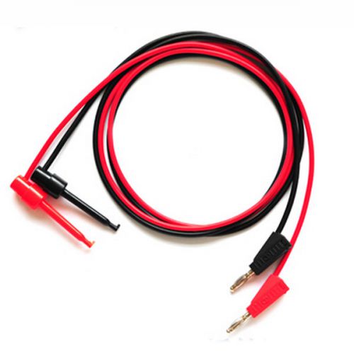 1set 2pcs dual ended 4mm stackable banana plug to test hook probe cable 1m b&amp;r for sale