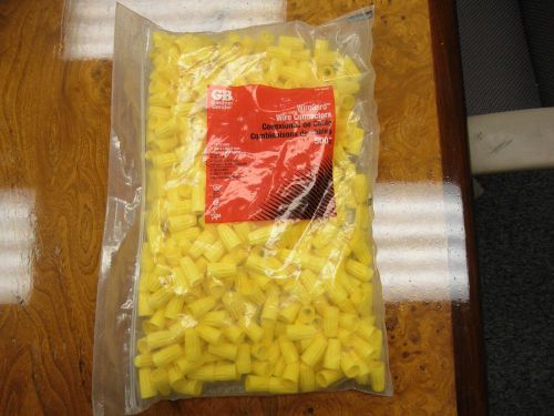 Bag of 500 wiregard wire connectors (wire nut) gb-4 2 (#18) min 3 (#12) max new for sale