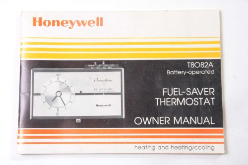 Honeywell T8082A Thermostat Chromotherm Instruction Owner Manual - USED A15