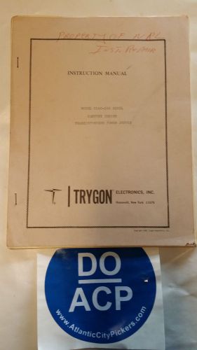 TRYGON MODEL C160-16C S1054 POWER SUPPLY INSTRUCTION MANUAL  R3-S45
