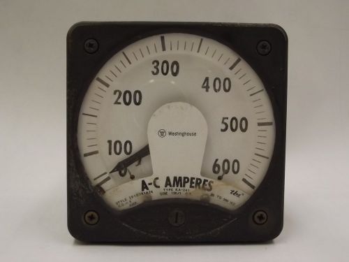 291B673A11 KA-22 Westinghouse A-C 0-600 Volts Panel Board Voltmeter