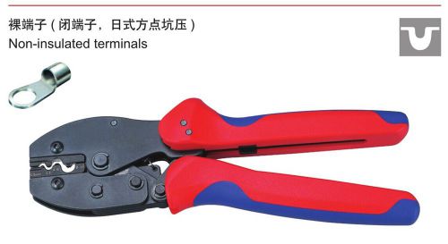 0.5-10mm2 AWG20-7 Point type Non-insulated terminals Ratchet Crimping plier Tool
