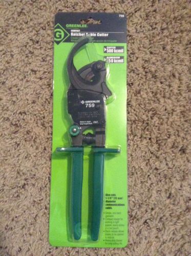 greenlee 759 Ratchet Cable Cutters 500mcm Copper 750mcm AL