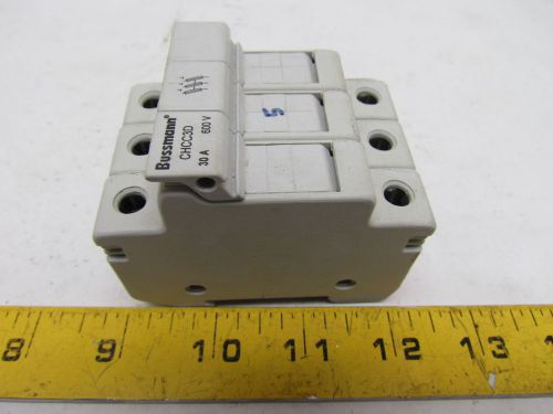 Buss bussman chcc3d fuse holder 30a 600v class cc fuse for sale