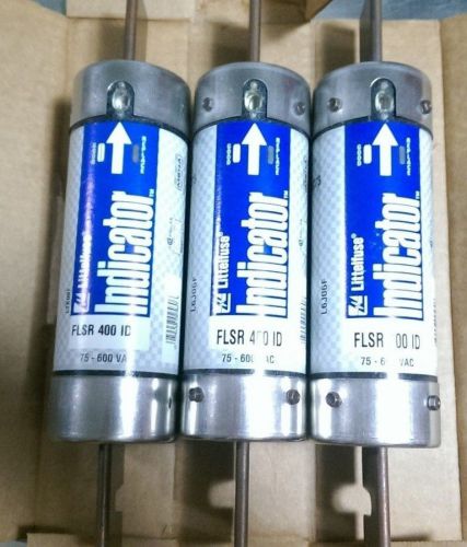Lot of 3 new littelfuse &#034; indicator &#034; flsr-400-id fuse 400a. / 600v. class rk5 for sale