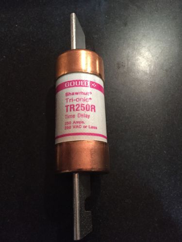 Gould shawmut tr250r 250a 250v time delay tri-onic fuse for sale
