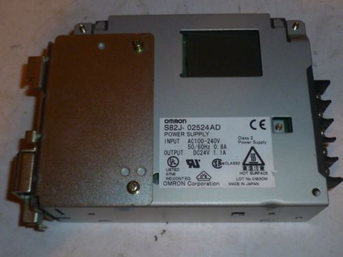 OMRON Power Supply Model S82J-02524AD Input 120-240Vac Output 24Vdc 1.1Amp