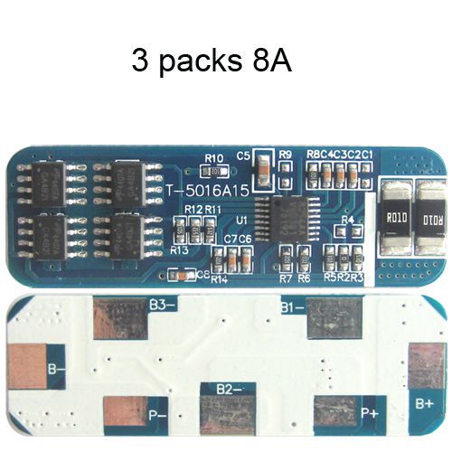 Charger Protect board  for 3 Packs 11.1V 12v 12.6V Li-ion Lithium battery 8A