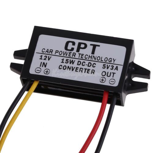K1BO DC to DC Converter Regulator 12V to 5V 3A 15W Car Led Display Power Supply