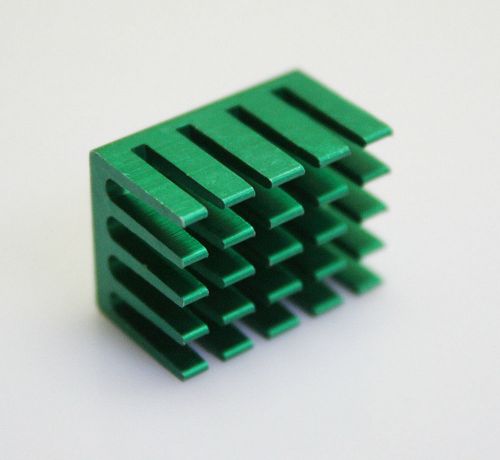 10pcs 14x19x11mm green aluminum heat sink chip for ic led power transistor for sale