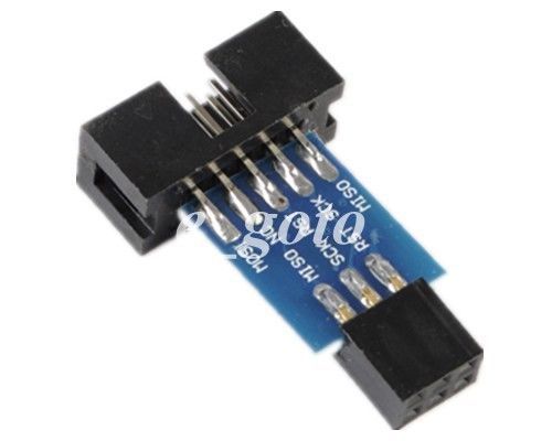 10 pin to standard 6 pin adapter board atmel avrisp usbasp stk500 for sale