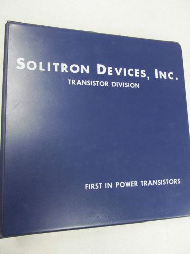 SOLITRON DEVICES SEMICONDUCTOR DATA BOOK INCLUDES SPERRY RAND DEVICES