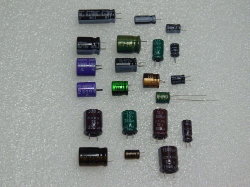 8x sanyo  470uf 16v radial el. capacitor ?10x13mm  green  colour for sale