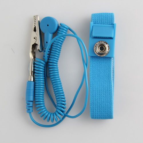 New blue anti static antistatic esd adjustable wrist strap band for sale