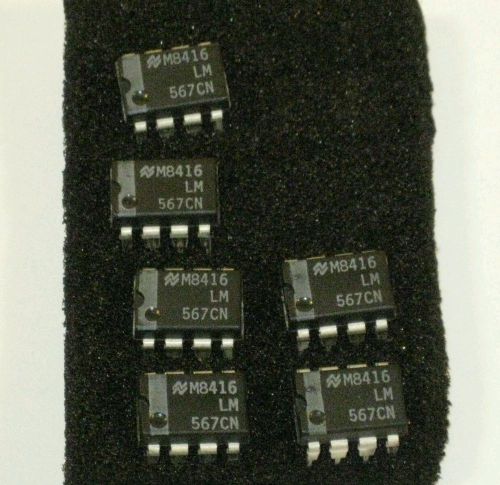 (6x) NS National Semiconductor LM567CN DIP-8 tone decoder
