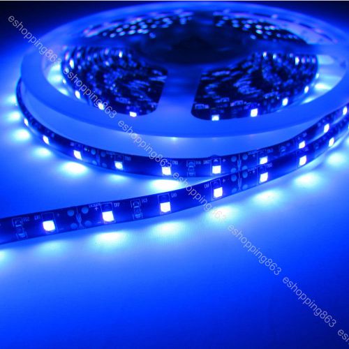 UV Purple 3528 LED Strip 395-405nm 5M 300 SMD Light Waterproof Black PCB 12V