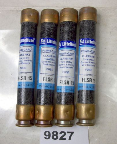 (9827) Lot of 4 Littelfuse FLSR15 Fuses 15A 600V