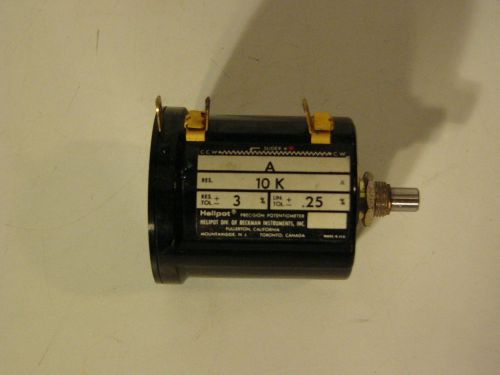 Beckman helipot 10k potentiometer 10-turn tested (5/16) for sale