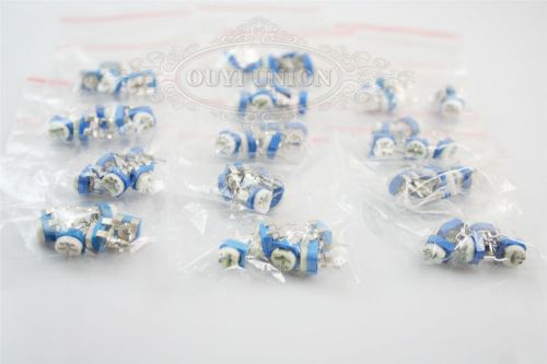 Variable 65pcs resistor potentiometer 100ohm~1m 13 value assorted kit 5pcs each for sale