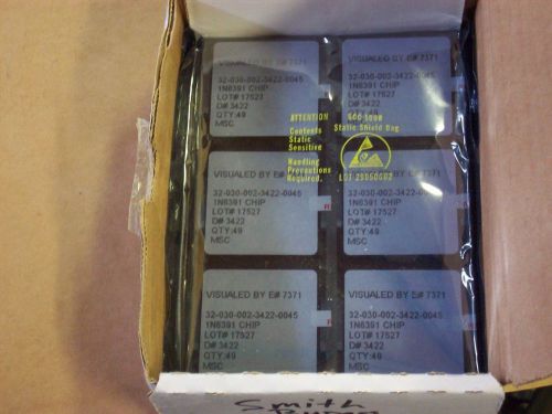 Lot of 588 new microsemi schottky chip diodes 1n6391  32-030-002-3422-0045 for sale