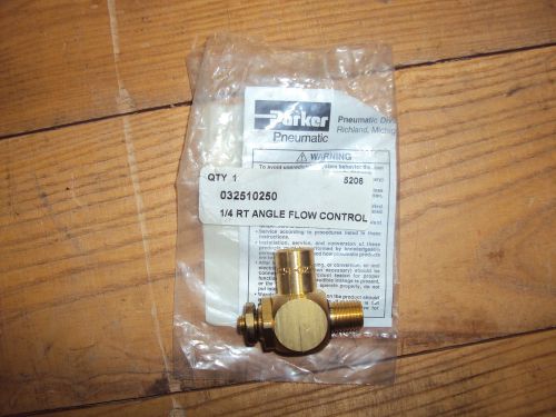 Parker 032510250 brass flow control valve 1/4 npt for sale
