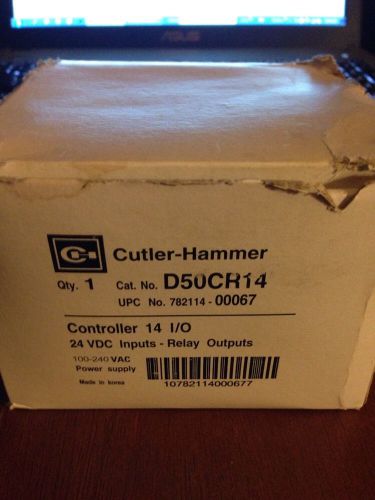 Cutler-hammer controller 14 i/o 24 vdc inputs - relay outputs cat# d50cr14 for sale